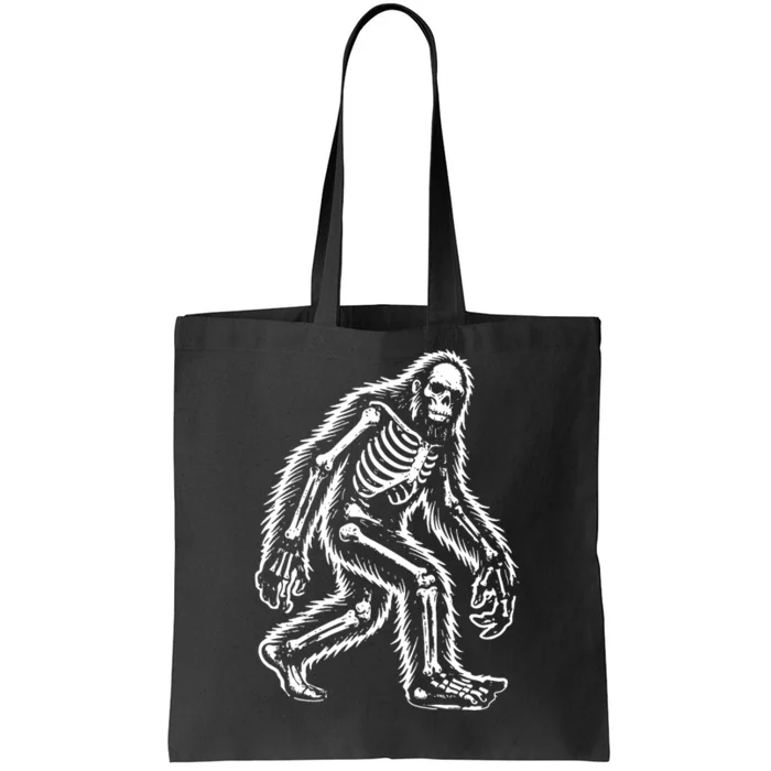 Funny Bigfoot Sasquatch Halloween Skeleton Tote Bag