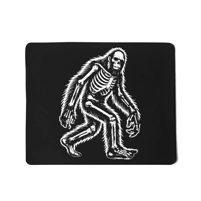 Funny Bigfoot Sasquatch Halloween Skeleton Mousepad