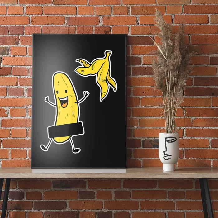 Funny Banana Striptease Cartoon Party Sweet Fun Outfit Poster