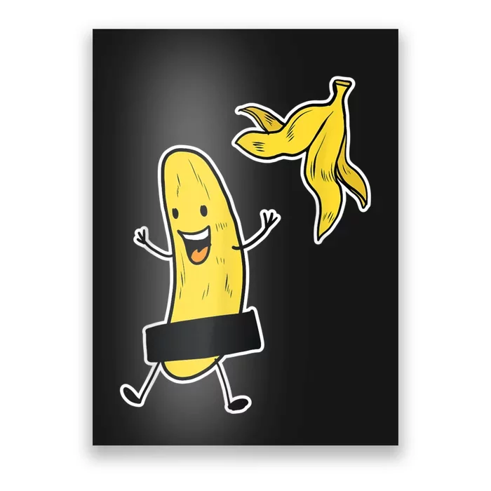 Funny Banana Striptease Cartoon Party Sweet Fun Outfit Poster