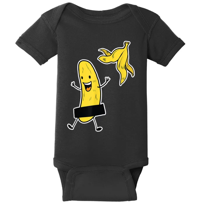 Funny Banana Striptease Cartoon Party Sweet Fun Outfit Baby Bodysuit