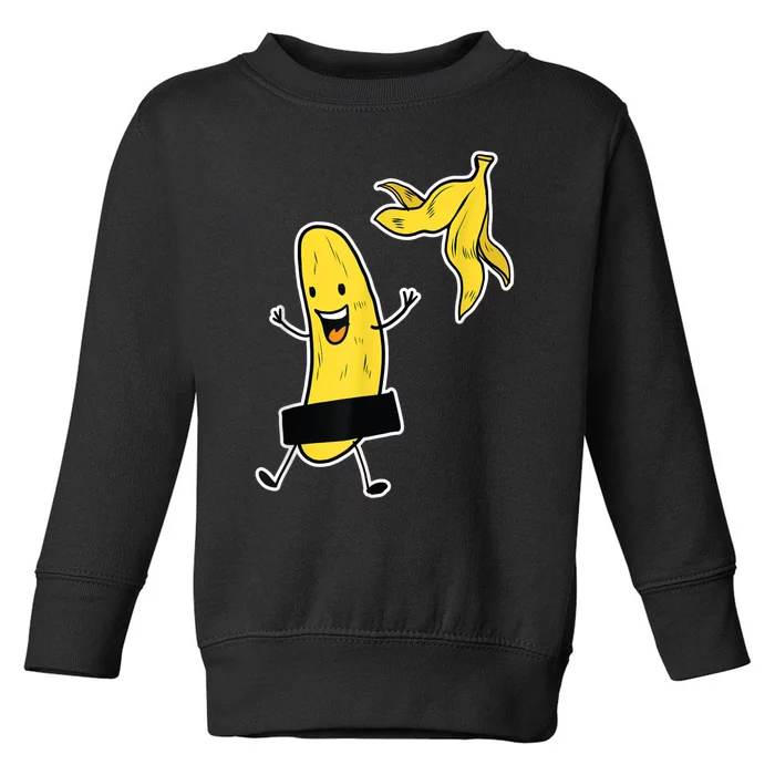 Funny Banana Striptease Cartoon Party Sweet Fun Outfit Toddler Sweatshirt