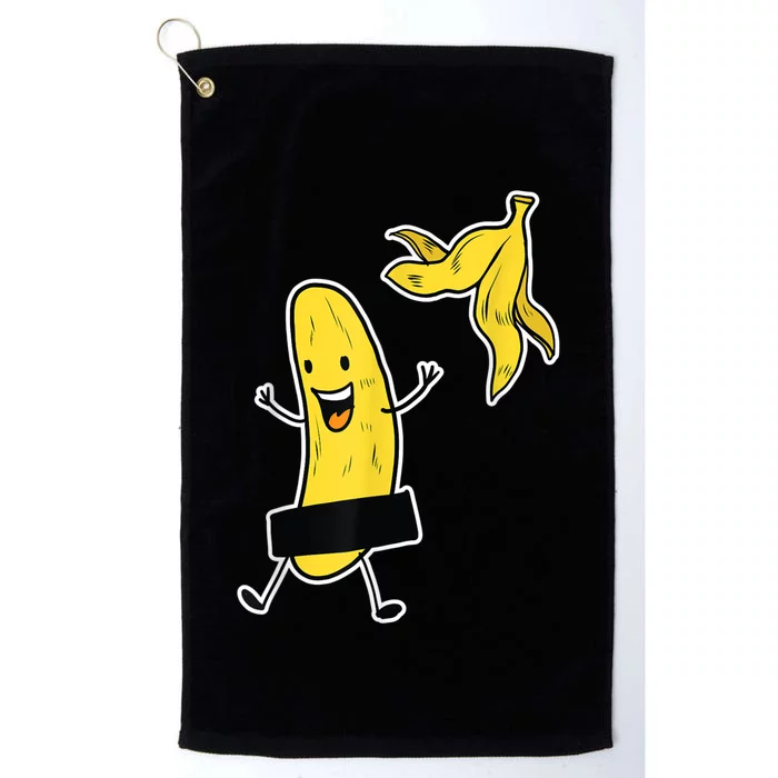 Funny Banana Striptease Cartoon Party Sweet Fun Outfit Platinum Collection Golf Towel