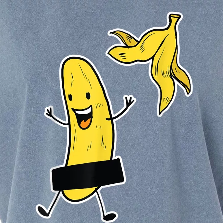 Funny Banana Striptease Cartoon Party Sweet Fun Outfit Garment-Dyed Women's Muscle Tee