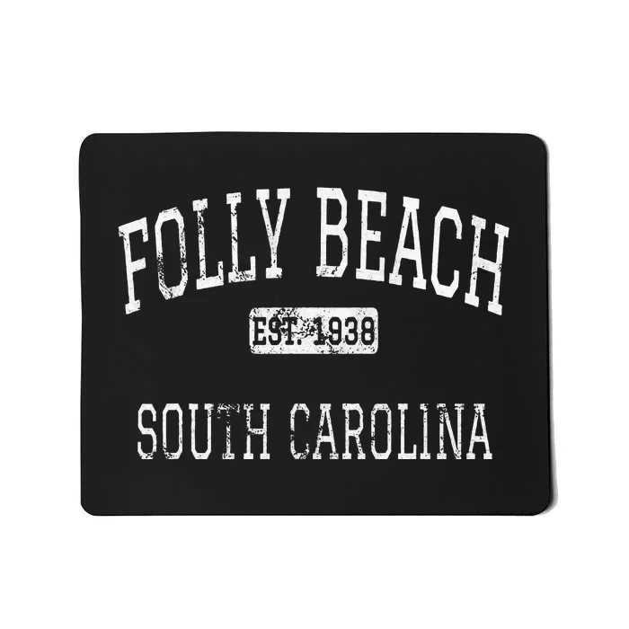 Folly Beach South Carolina Sc Vintage Mousepad