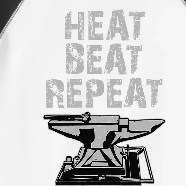 Funny Black Smithing Gift Heat Beat Repeat Toddler Fine Jersey T-Shirt