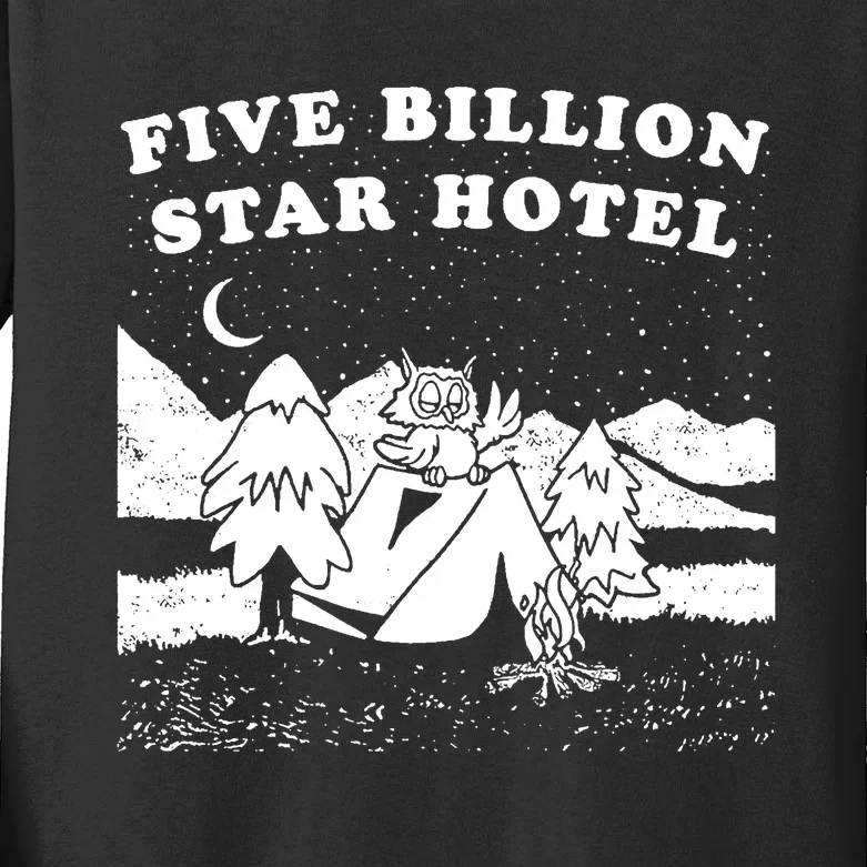 Five Billion Star Hotel Camping Kids Long Sleeve Shirt