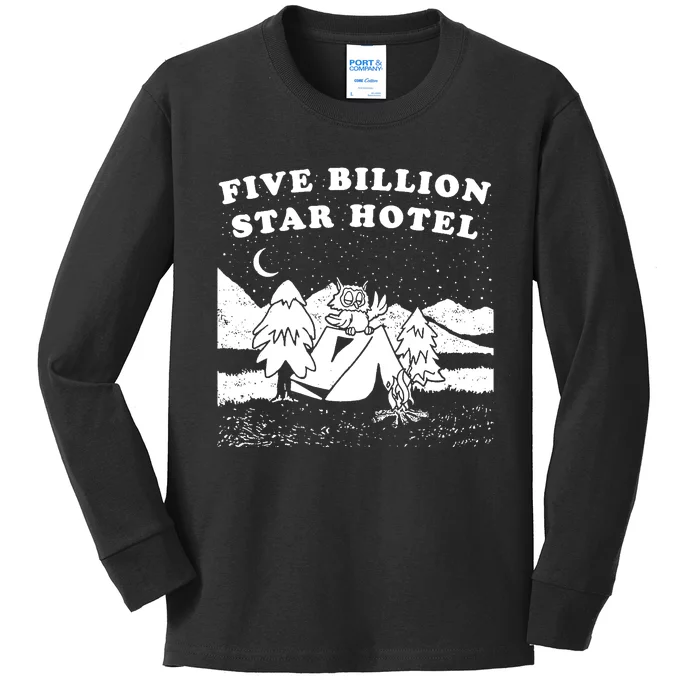 Five Billion Star Hotel Camping Kids Long Sleeve Shirt