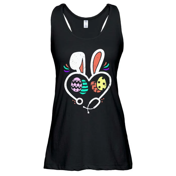 Funny Bunny Stethoscope Nurse Life Egg Happy Easter Day Ladies Essential Flowy Tank