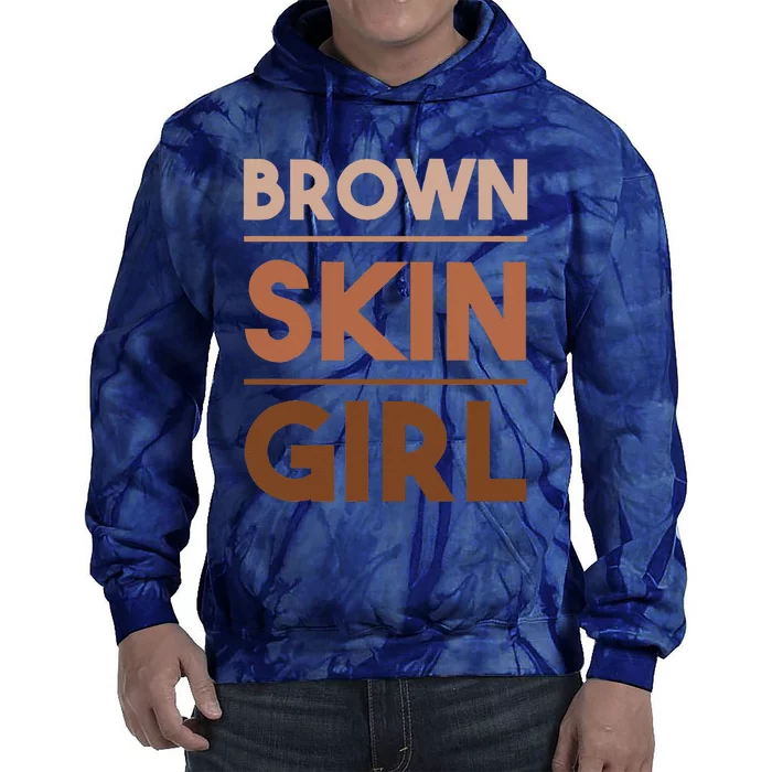 Funny Brown Skin Girl Gift Melanin Queen Juneteenth Tie Dye Hoodie