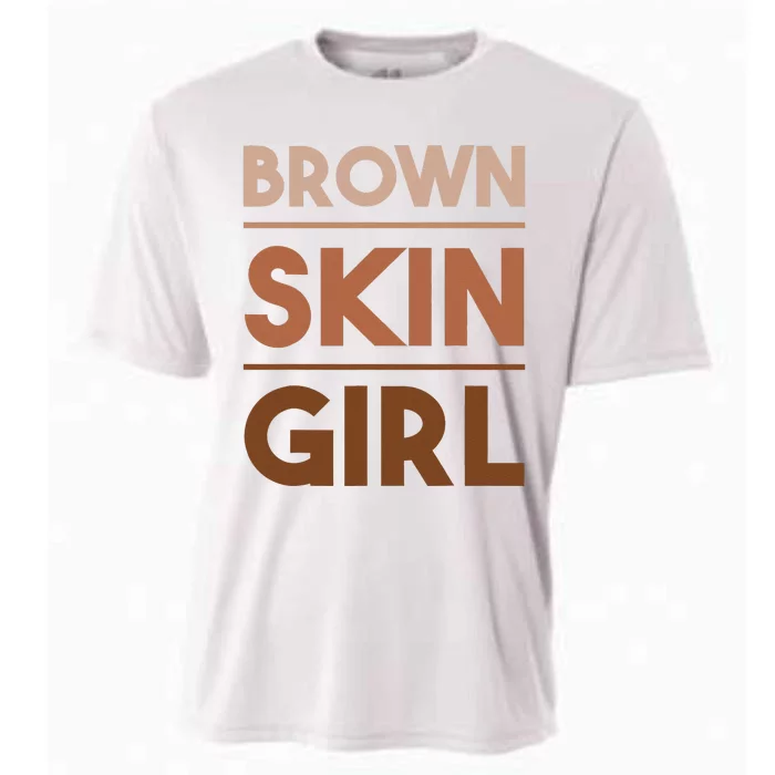 Funny Brown Skin Girl Gift Melanin Queen Juneteenth Cooling Performance Crew T-Shirt