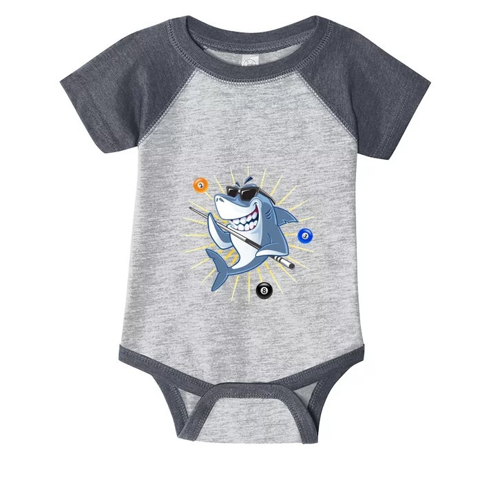 Funny Billiards Shark Billiards Dad Gift For Father’s Day Infant Baby Jersey Bodysuit