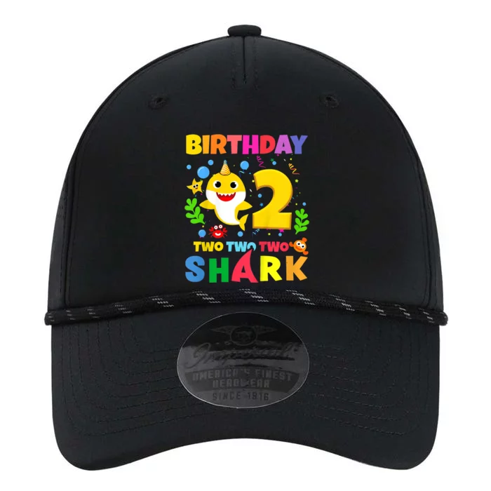 Funny Baby Shark 2nd Birthday Boy Girl Two 2 Year Old Gift 1 Performance The Dyno Cap