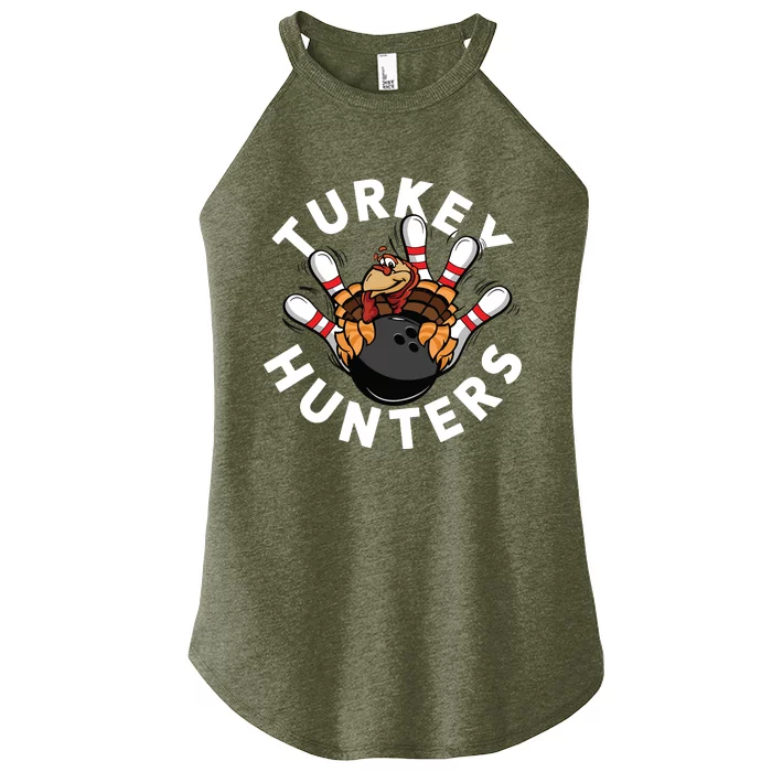 Funny Bowling Shirts For Turkey Hunters Women’s Perfect Tri Rocker Tank