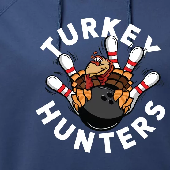 Funny Bowling Shirts For Turkey Hunters Performance Fleece Hoodie