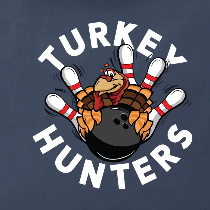 Funny Bowling Shirts For Turkey Hunters Zip Tote Bag