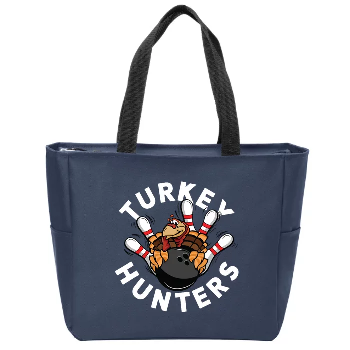 Funny Bowling Shirts For Turkey Hunters Zip Tote Bag