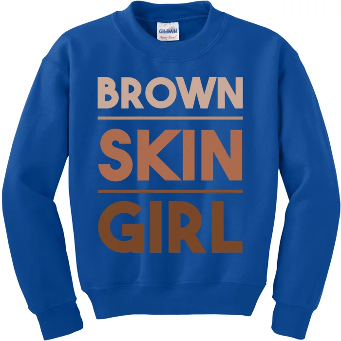 Funny Brown Skin Gift Melanin Queen Junenth Gift Kids Sweatshirt