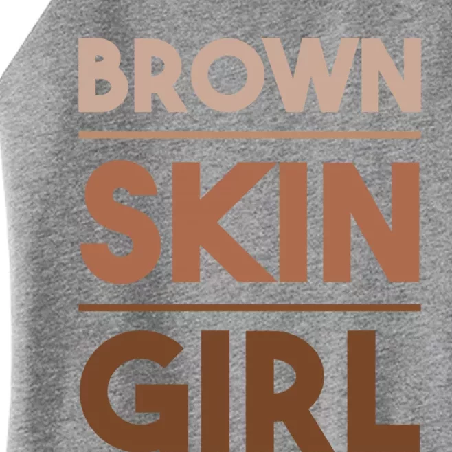 Funny Brown Skin Gift Melanin Queen Junenth Gift Women’s Perfect Tri Rocker Tank