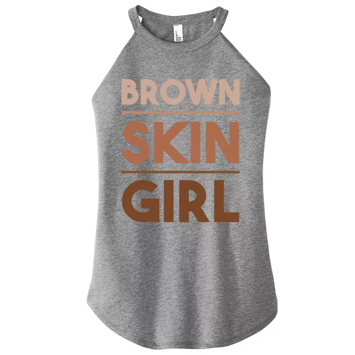 Funny Brown Skin Gift Melanin Queen Junenth Gift Women’s Perfect Tri Rocker Tank