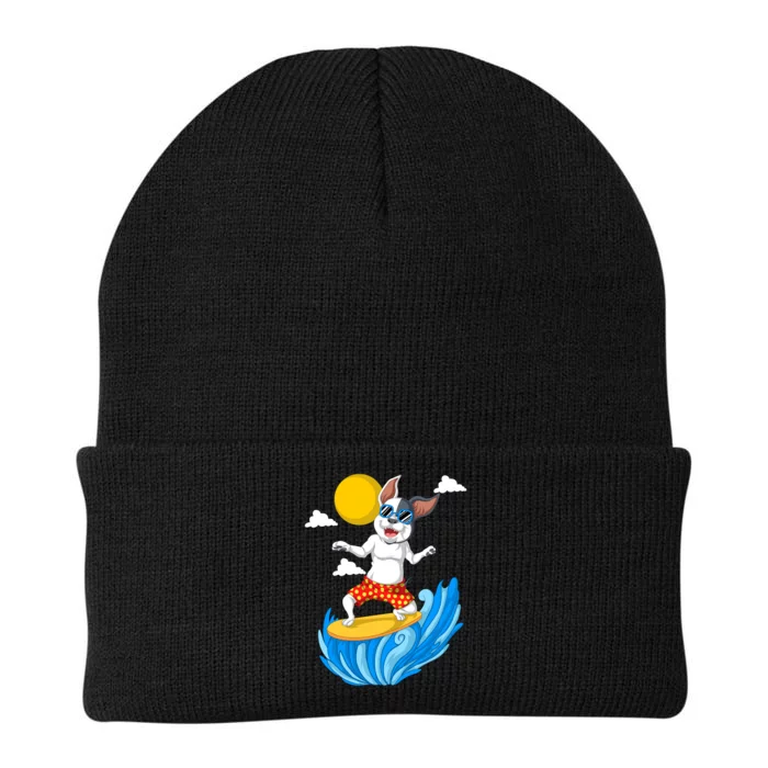 French Bulldog Surfing Knit Cap Winter Beanie