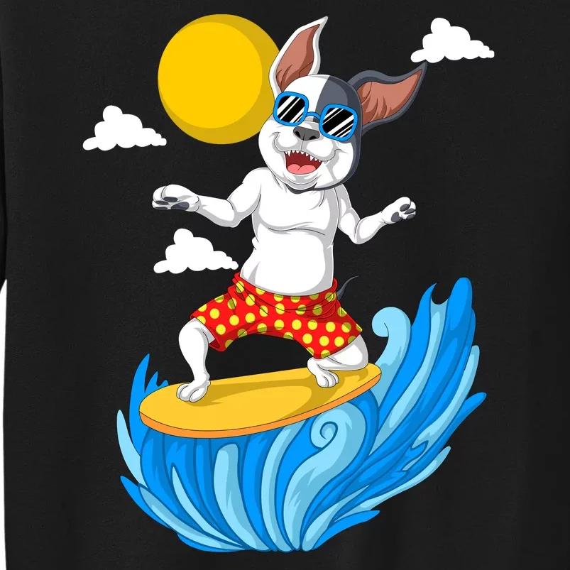 French Bulldog Surfing Tall Sweatshirt