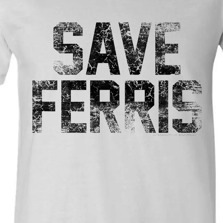 F.E.R.R.I.S Bueller Save F.E.R.R.I.S V-Neck T-Shirt