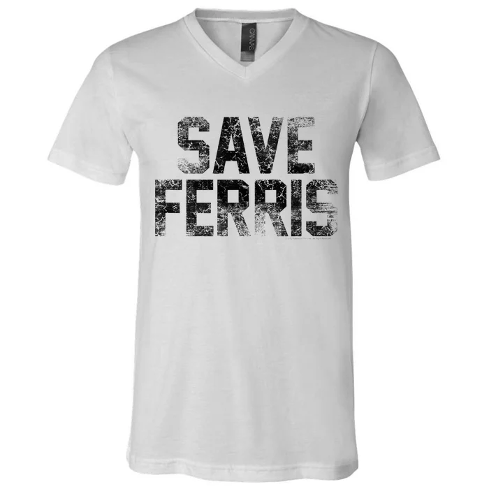 F.E.R.R.I.S Bueller Save F.E.R.R.I.S V-Neck T-Shirt