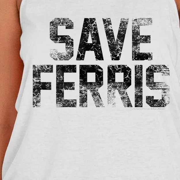 F.E.R.R.I.S Bueller Save F.E.R.R.I.S Women's Knotted Racerback Tank