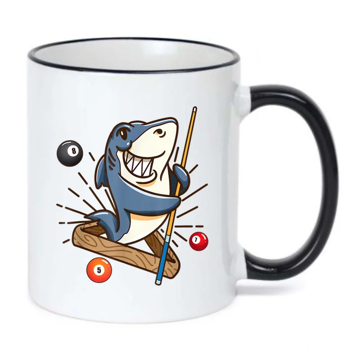 Funny Billiards Shark Hustler Pool Girl Snooker Gifts Black Color Changing Mug