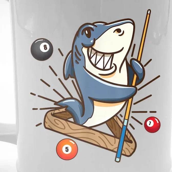 Funny Billiards Shark Hustler Pool Girl Snooker Gifts Front & Back Beer Stein