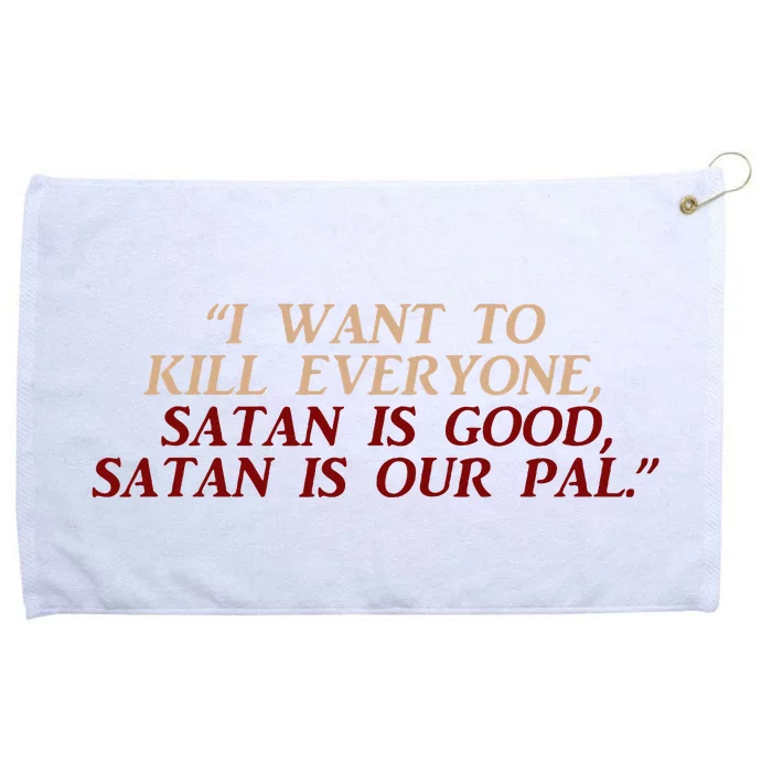 Funny Burbs Satan Chant By The Klopek Grommeted Golf Towel