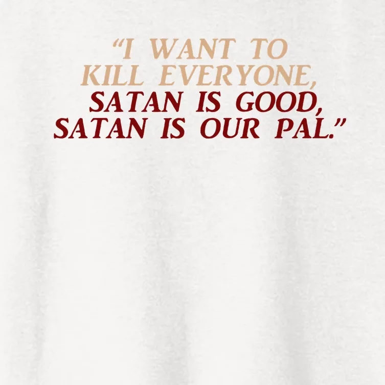 Funny Burbs Satan Chant By The Klopek Women's Crop Top Tee