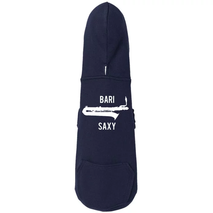 Funny Baritone Saxophone Shirts For Bari Saxophonist Doggie 3-End Fleece Hoodie