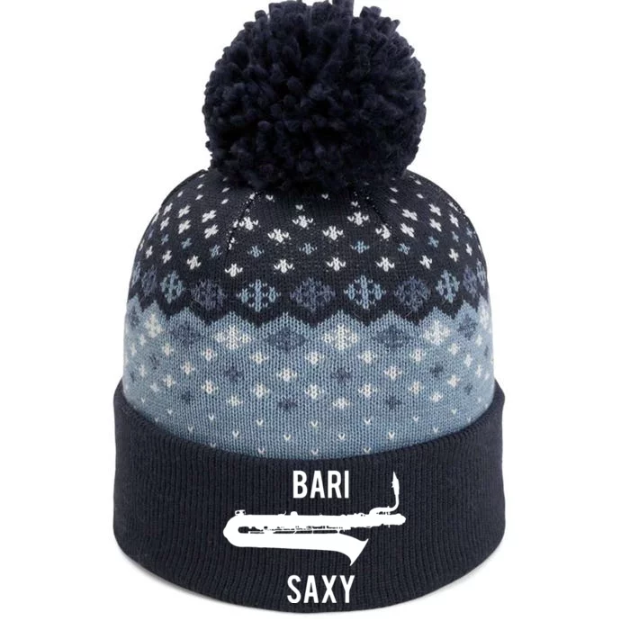 Funny Baritone Saxophone Shirts For Bari Saxophonist The Baniff Cuffed Pom Beanie