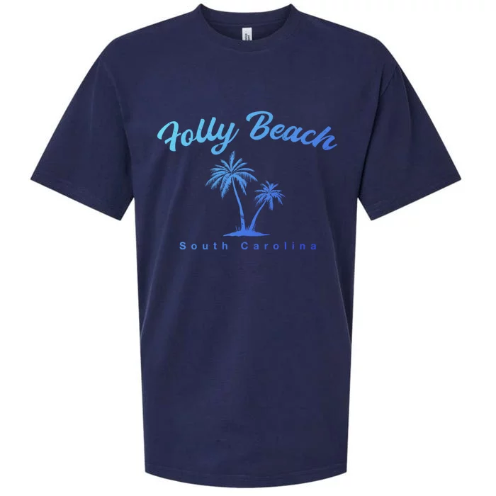 Folly Beach South Carolina Summer Sc Tropical Charleston Gift Sueded Cloud Jersey T-Shirt