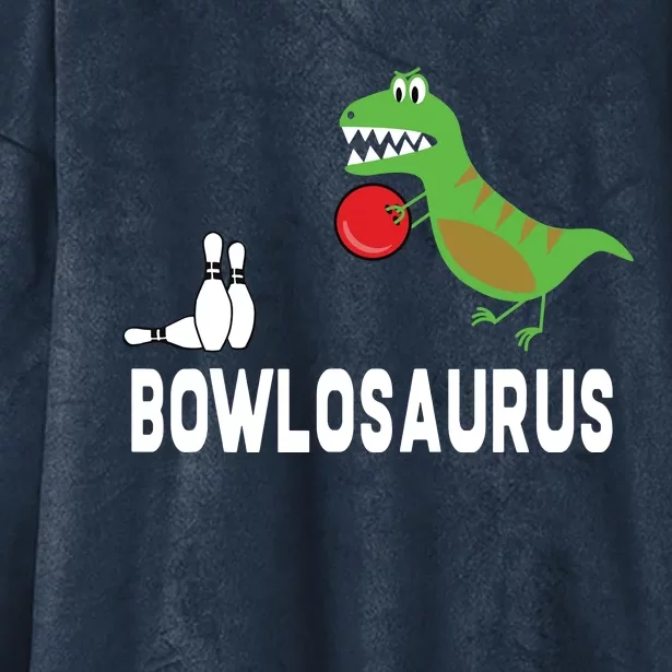 Funny Bowling Shirts Dinosaur Bowler Dino Gift Idea Hooded Wearable Blanket