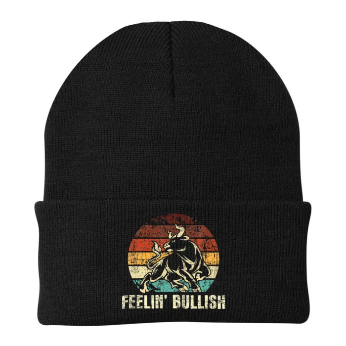 Feelin Bullish Stock Market Trading Day Trader Investor Knit Cap Winter Beanie