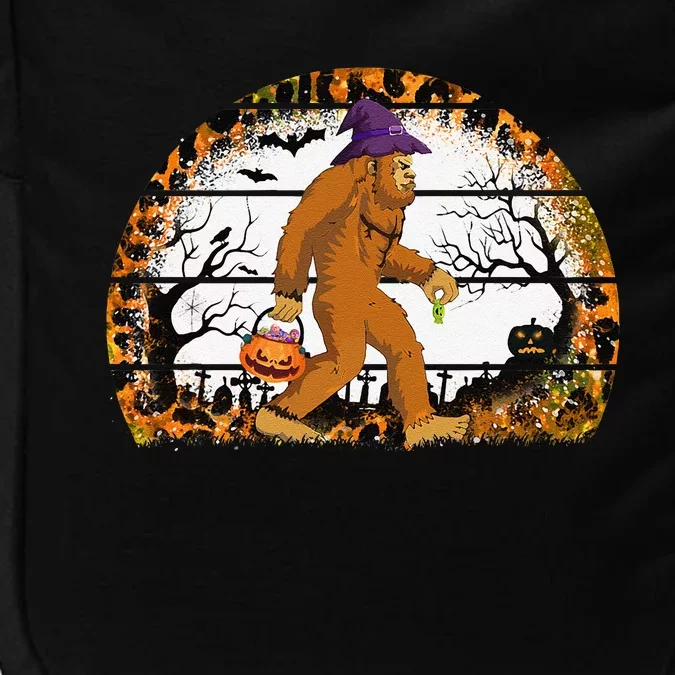 Funny Bigfoot Sasquatch Halloween Pumpkin Trick Or Treat Gift Impact Tech Backpack