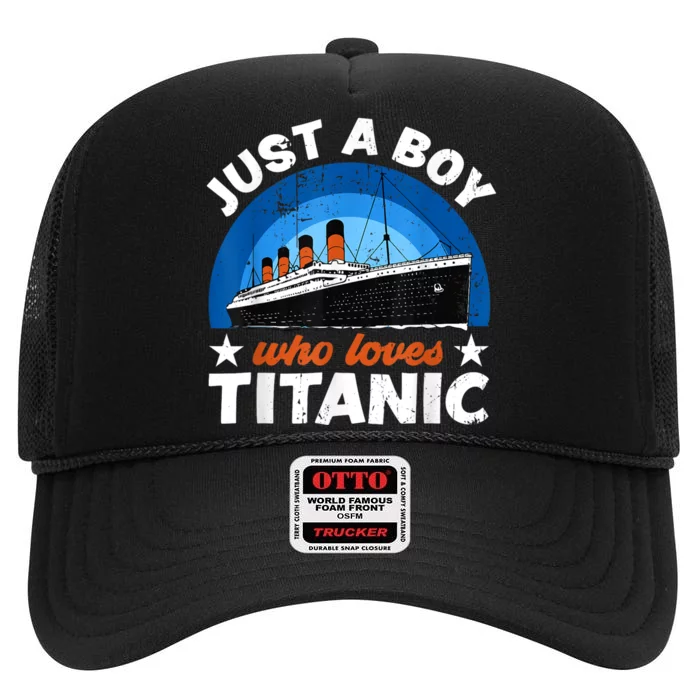 For Boy S Who Just Love The Rms Titanic High Crown Mesh Trucker Hat