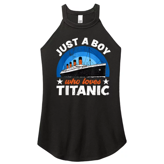 For Boy S Who Just Love The Rms Titanic Women’s Perfect Tri Rocker Tank