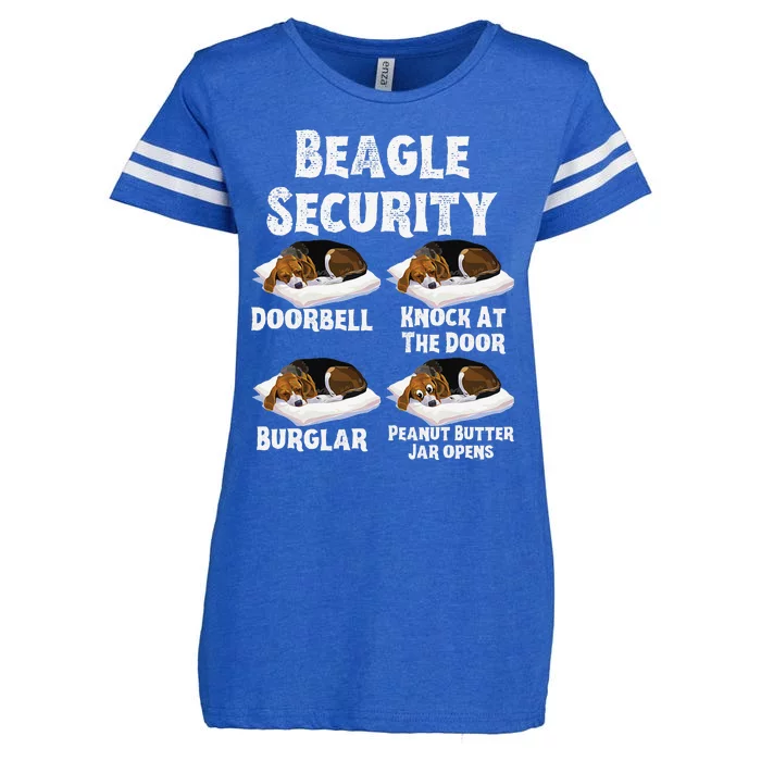 Funny Beagle Security Dog Lover animal Enza Ladies Jersey Football T-Shirt