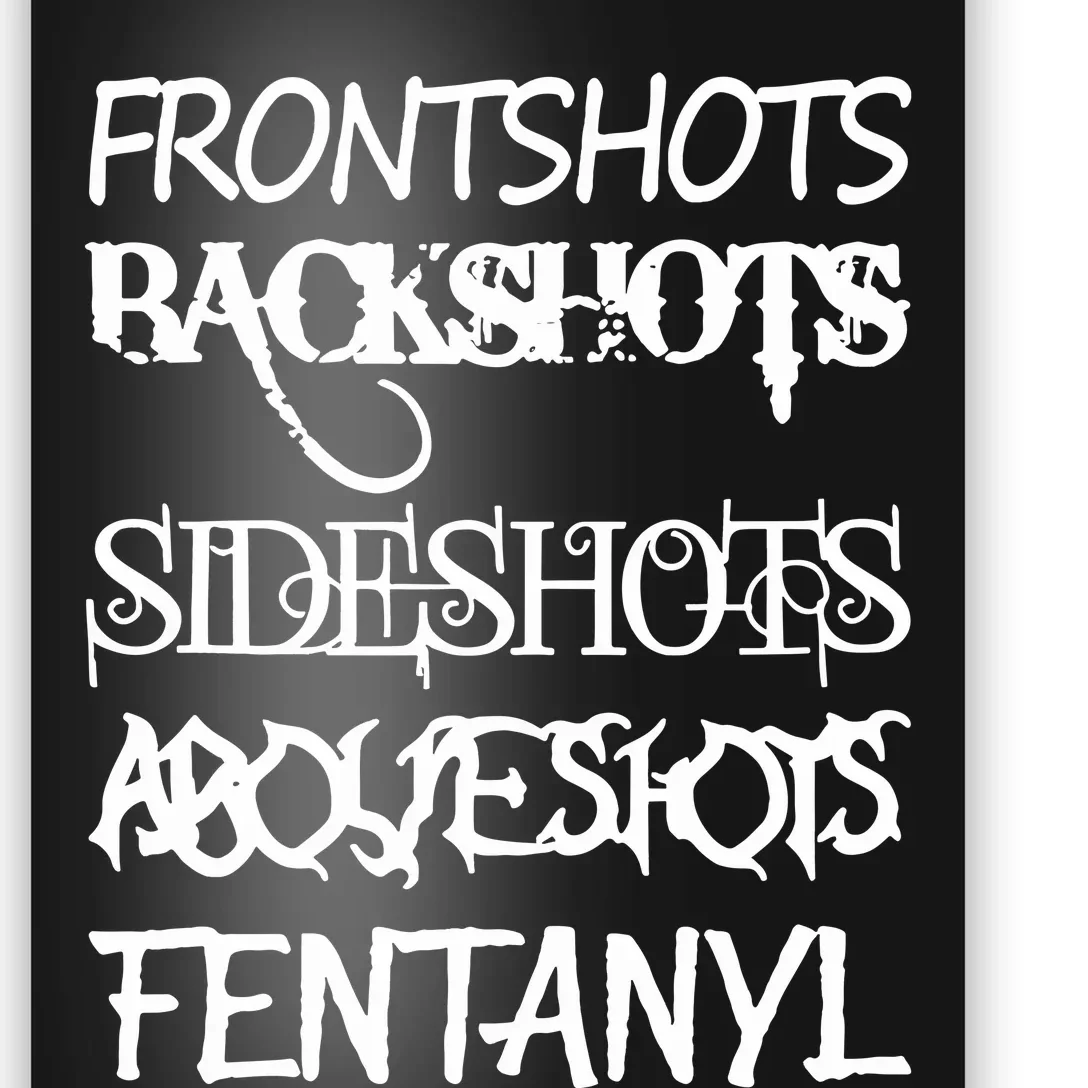 Frontshots Backshots Sideshots Aboveshots Fentanyl Poster