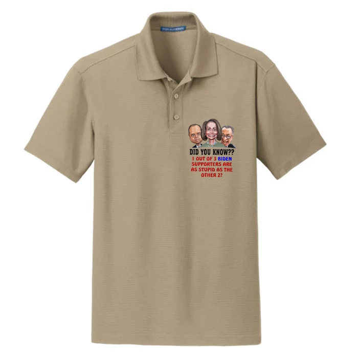 Funny Biden Supporters Are Stupid Anti Biden Democrats Gift Dry Zone Grid Performance Polo