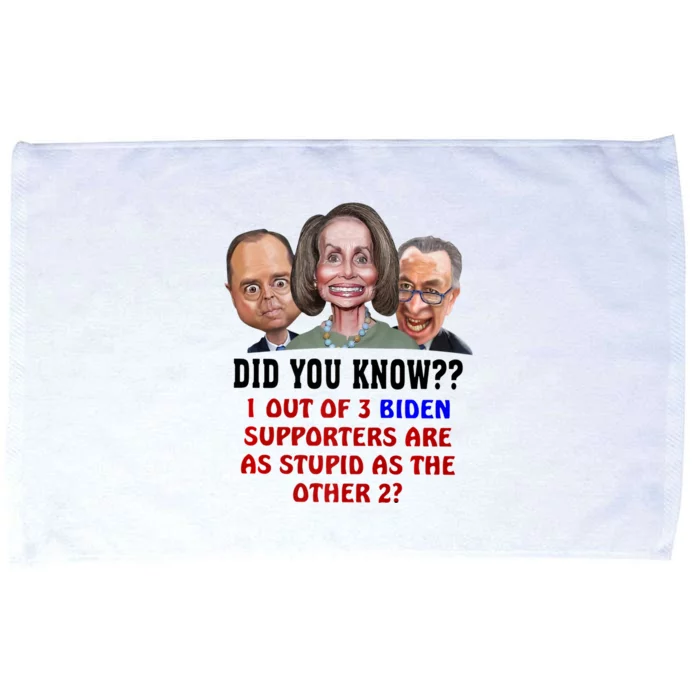 Funny Biden Supporters Are Stupid Anti Biden Democrats Gift Microfiber Hand Towel