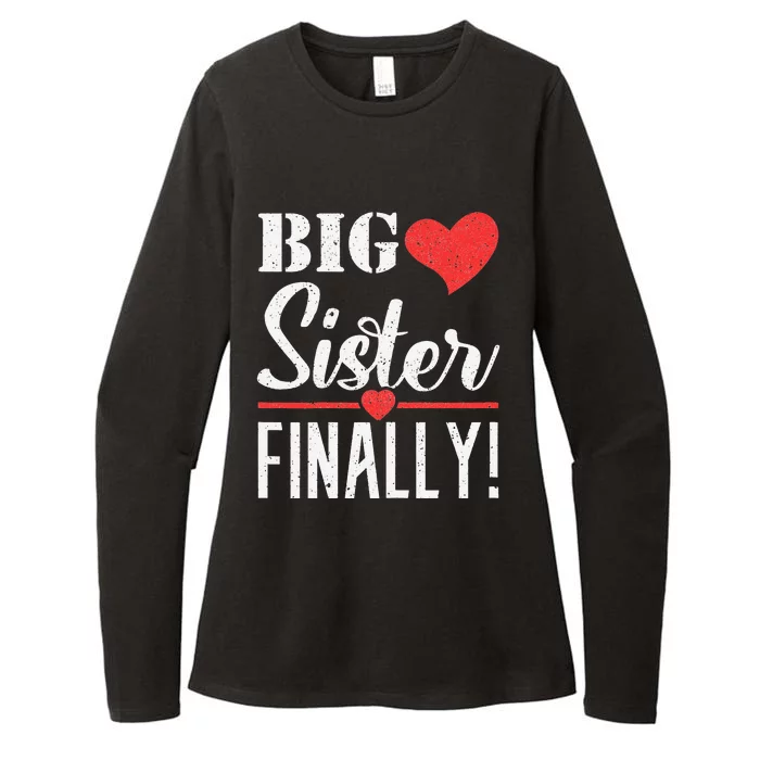 Finally big sister Womens CVC Long Sleeve Shirt