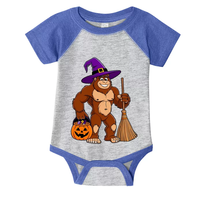 Funny Bigfoot Sasquatch Witch Halloween Costume Infant Baby Jersey Bodysuit