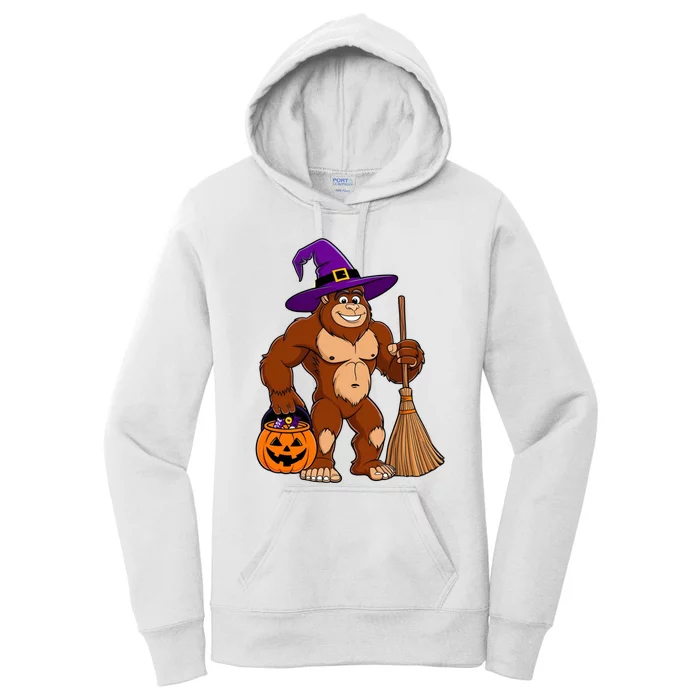 Funny Bigfoot Sasquatch Witch Halloween Costume Women's Pullover Hoodie