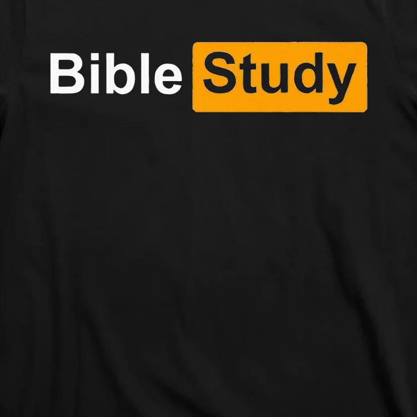 Funny Bible Study Hub Logo Sarcastic Adult Humor T-Shirt