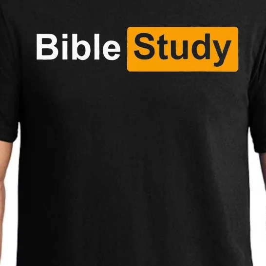 Funny Bible Study Hub Logo Sarcastic Adult Humor Pajama Set